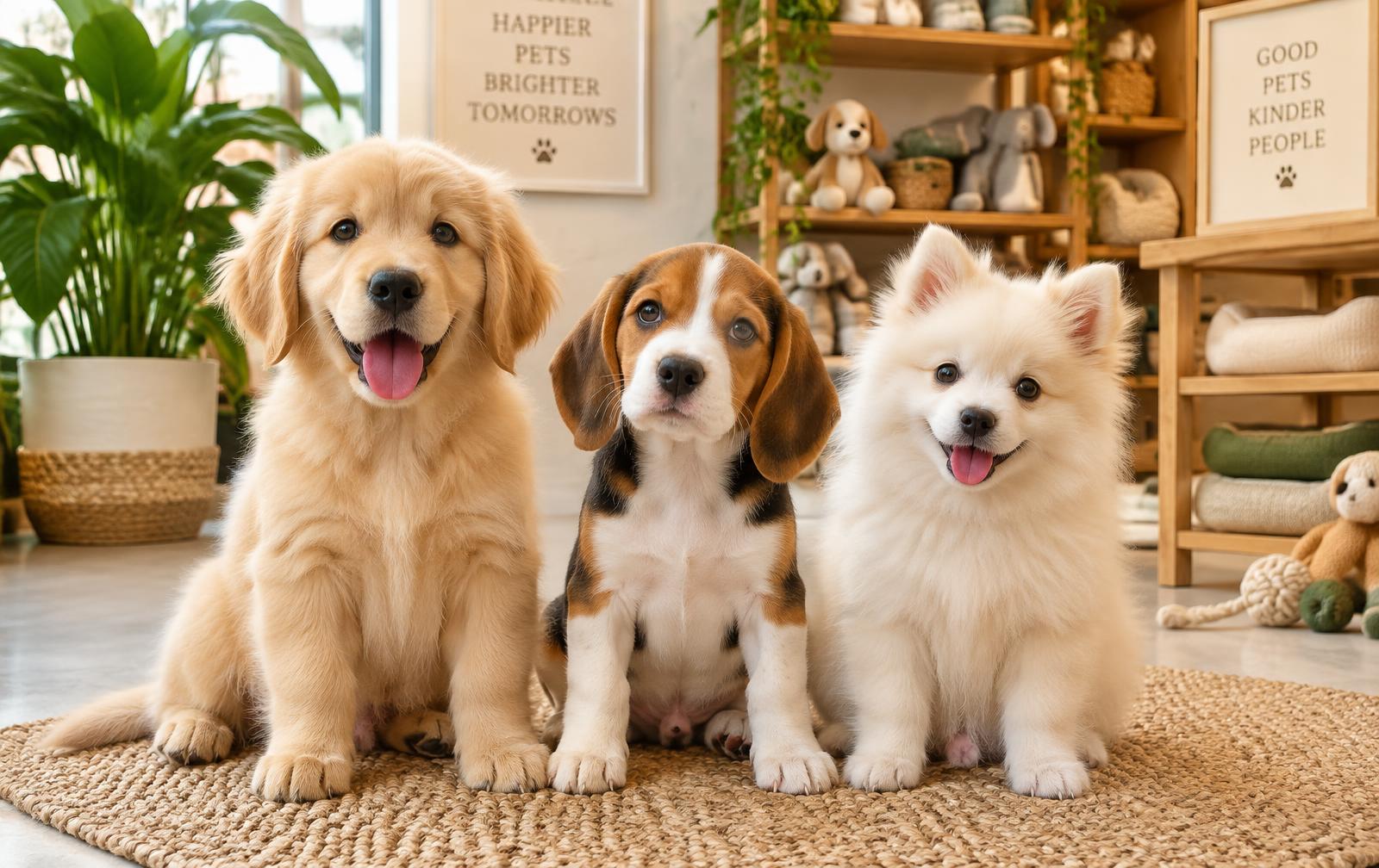 Friendly family puppies